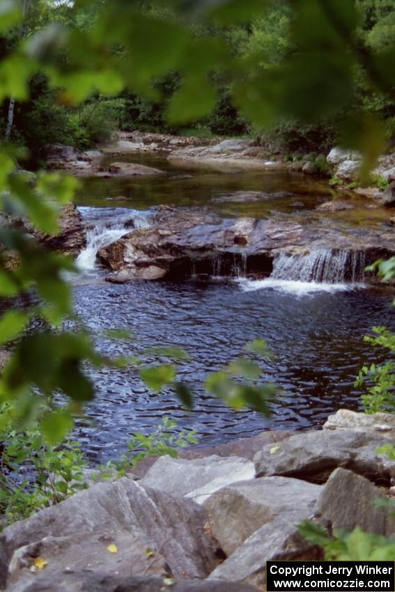 A small waterfall near the road on the drive to Grafton, SS3 and SS4.