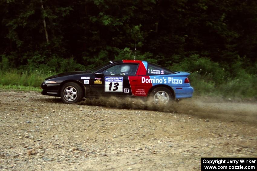 Cal Landau / Eric Marcus Mitsubishi Eclipse GSX power out of a hairpin on SS3, Grafton I.