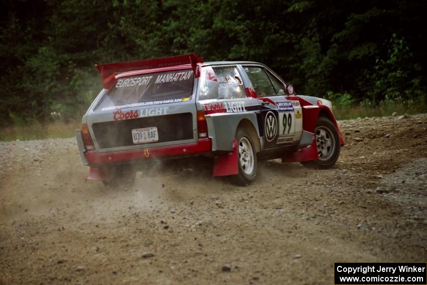 Sakis Hadjiminas / Brian Maxwell Volkswagen Fox Kit Car at a hairpin on SS3, Grafton I.