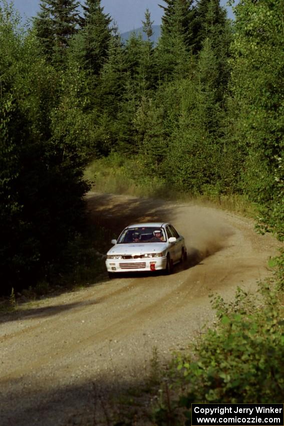 Seamus Burke / Mark Williams Mitsubishi Galant VR-4 at speed on SS3, Grafton I.