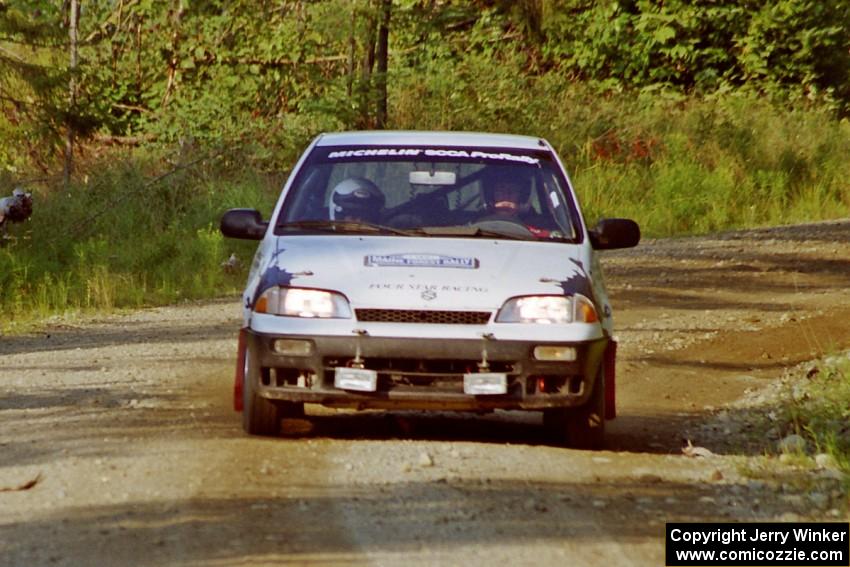 Ilana Rosenshein / Jennifer Cote Suzuki Swift GTi at speed on SS3, Grafton I.