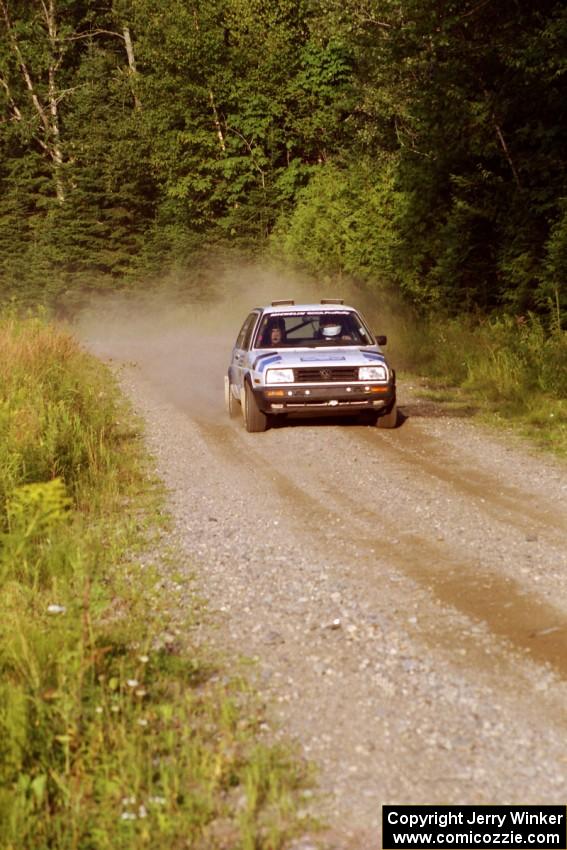 Eric Burmeister / Mark Buskirk VW GTI at speed on SS3, Grafton I.