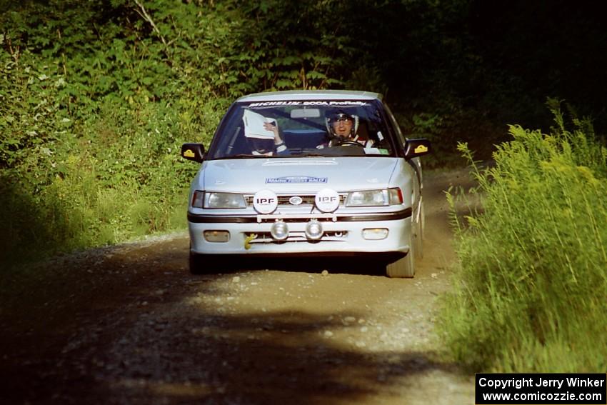 Thomas Brann / Brendan Bohan Subaru Legacy at speed on SS3, Grafton I.