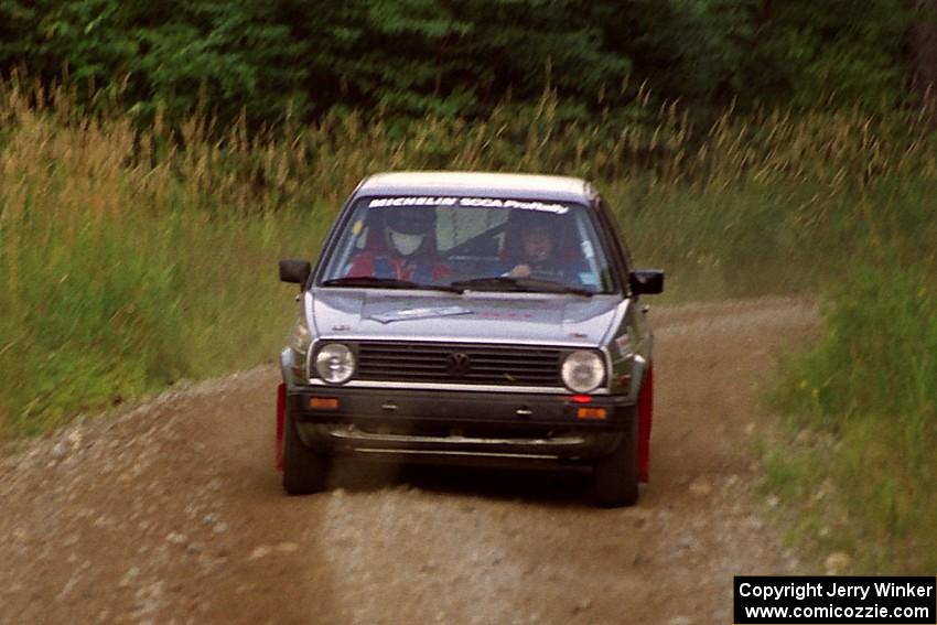 Robert Pao / Bob Barrall  VW GTI at speed on SS3, Grafton I.