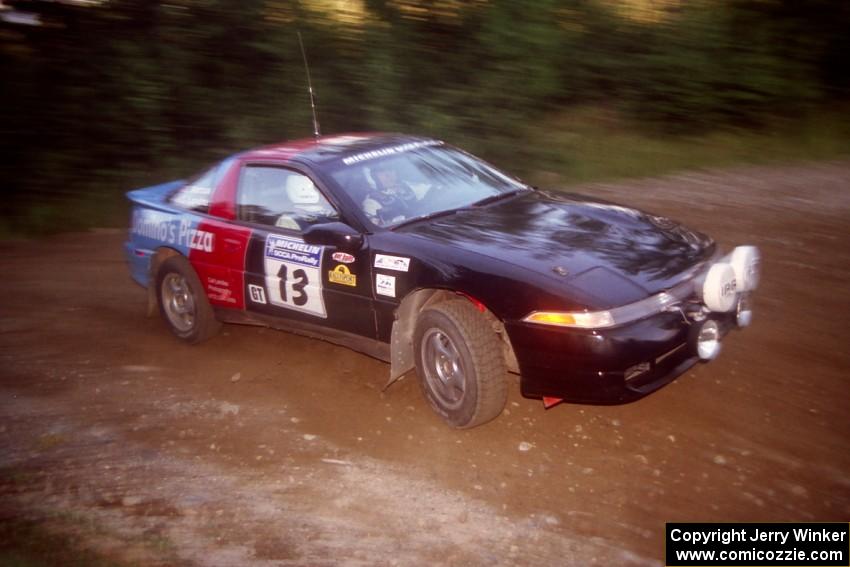 Cal Landau / Eric Marcus Mitsubishi Eclipse GSX at a hairpin on SS4, Grafton II.