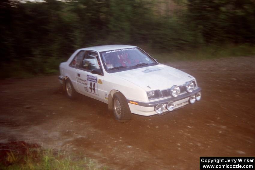 Henry Krolikowski / Cindy Krolikowski Dodge Shadow at a hairpin on SS4, Grafton II.