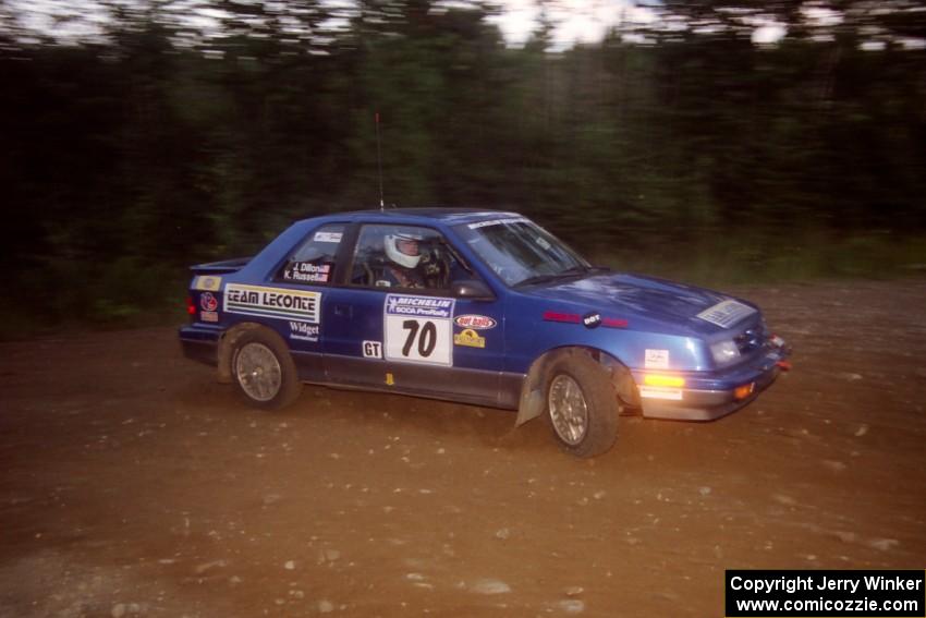 Kendall Russell / John Dillon Dodge Shadow at a hairpin on SS4, Grafton II.