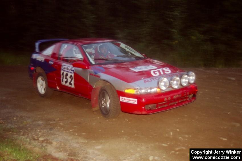 Wojciech Hajduczyk / Cezary Fidler Plymouth Laser at a hairpin on SS4, Grafton II.