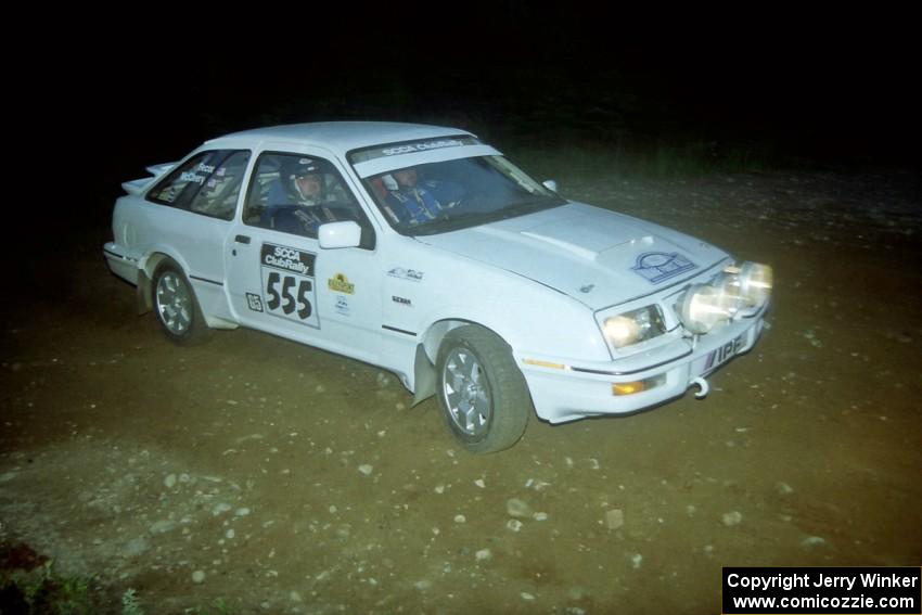 Colin McCleery / Jeff Secor Merkur XR4Ti at a hairpin on SS4, Grafton II.