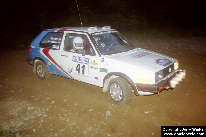 Art Burmeister / Jimmy Brandt VW GTI at a hairpin on SS4, Grafton II.