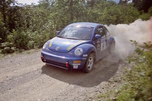 Karl Scheible / Gail McGuire VW Beetle at speed on SS8, Parmachenee Long.