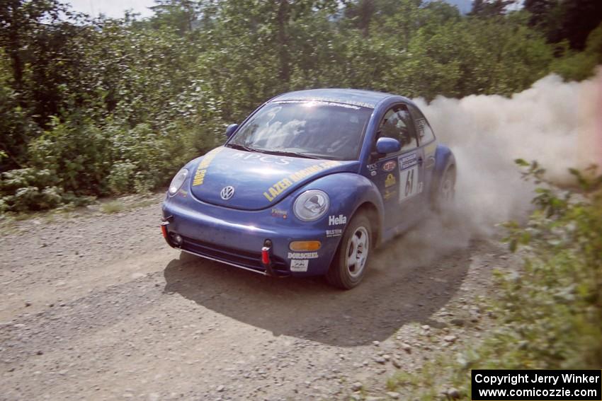 Karl Scheible / Gail McGuire VW Beetle at speed on SS8, Parmachenee Long.