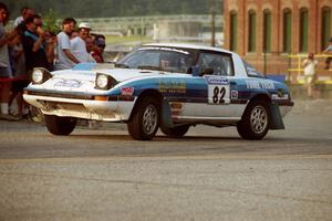 Mike Hurst / Rob Bohn Mazda RX-7 on SS11, Rumford.