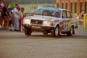 Bill Malik / Christian Edstrom Volvo 240 on SS11, Rumford.