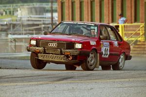 Jon Kemp / Rod Hendricksen Audi 4000 Quattro on SS11, Rumford.