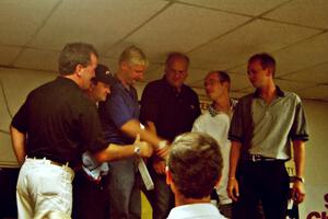 Podium (L to R): Charles Bradley, Noel Lawler, Lance Smith, Stig Blomqvist, Dan Sprongl and Frank Sprongl