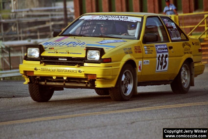 Bruno Laverdiere / Martin Duval Toyota Corolla on SS11, Rumford.