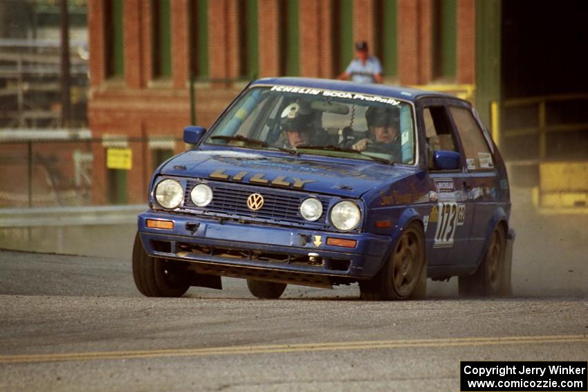 Patrick Lilly / Mark McAllister VW GTI on SS11, Rumford.