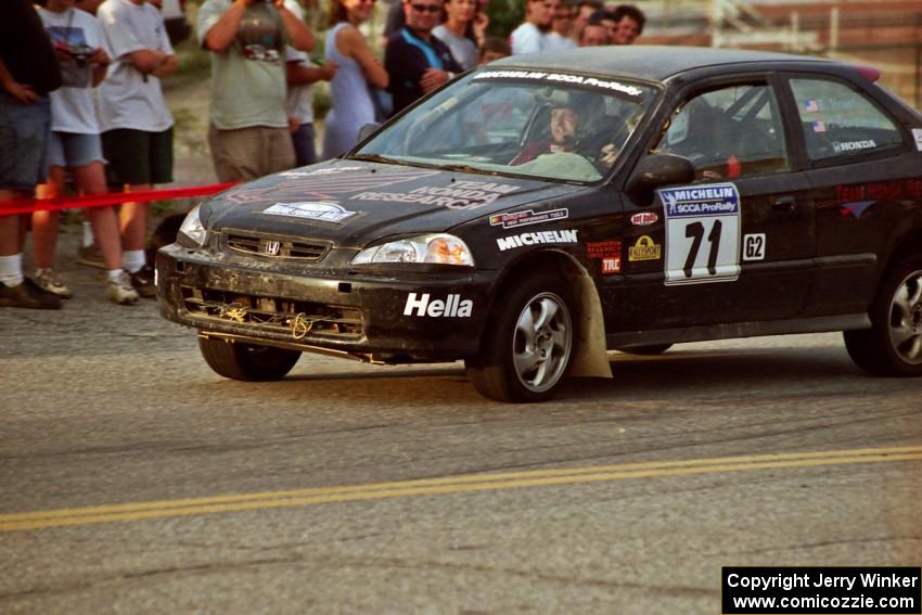 Bryan Hourt / Pete Cardimen Honda Civic on SS11, Rumford.