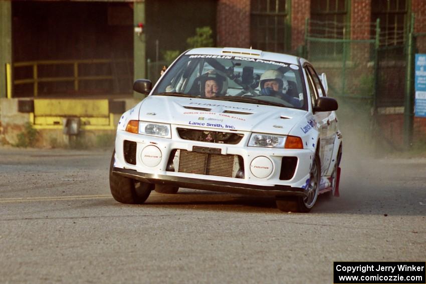 Malachy Crawford / Finian Hannigan Mitsubishi Lancer Evo V on SS11, Rumford.