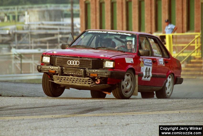 Jon Kemp / Rod Hendricksen Audi 4000 Quattro on SS11, Rumford.