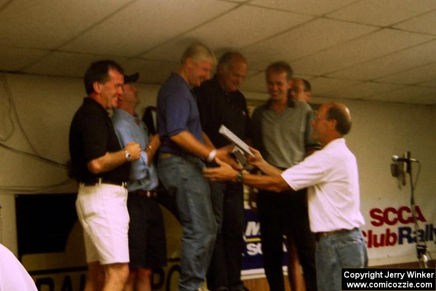 Podium (L to R): Charles Bradley, Noel Lawler, Lance Smith, Stig Blomqvist, Frank Sprongl and Dan Sprongl