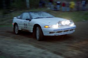 The Carl Kieranen / Jerry Bruso Eagle Talon at the sweeper at the crossroads spectator location.