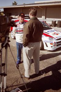 Thomas Rådström is interviewed by the press.