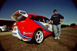 Jim Konkler next to the Ford Focus WRC.