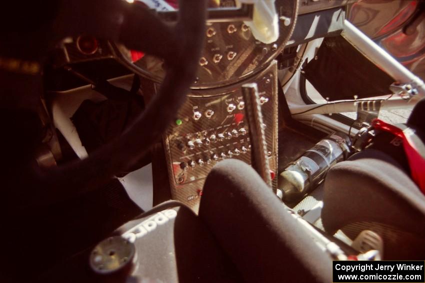 Interior detail of the Ford Focus WRC.