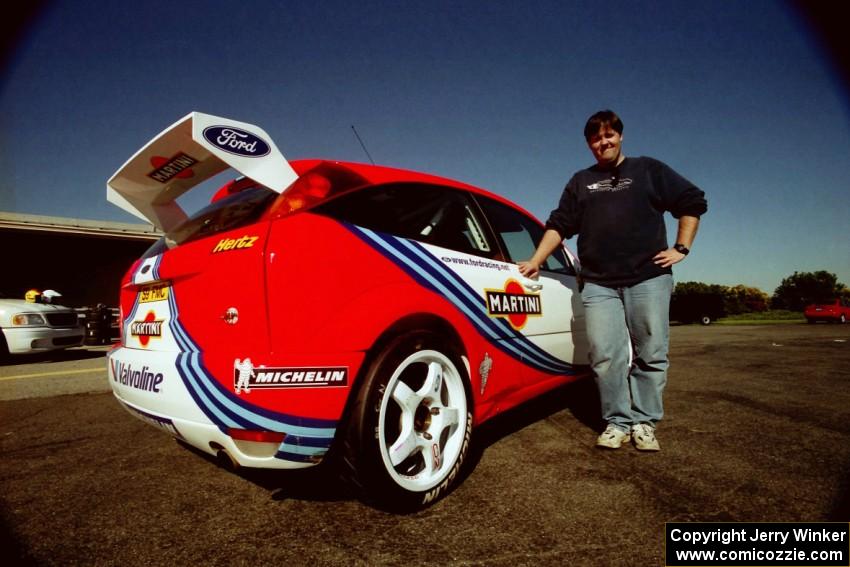 Jim Konkler next to the Ford Focus WRC.