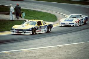 Tommy Kendall's Chevy Beretta ahead of Scott Lagasse's Chevy Corvette