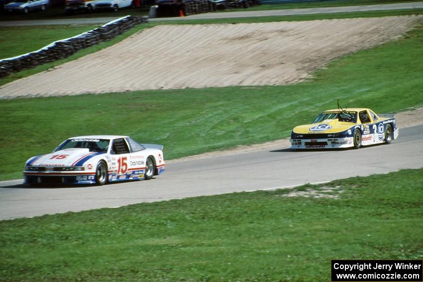 Irv Hoerr's Olds Cutlass Supreme and Chris Kneifel's Chevy Beretta