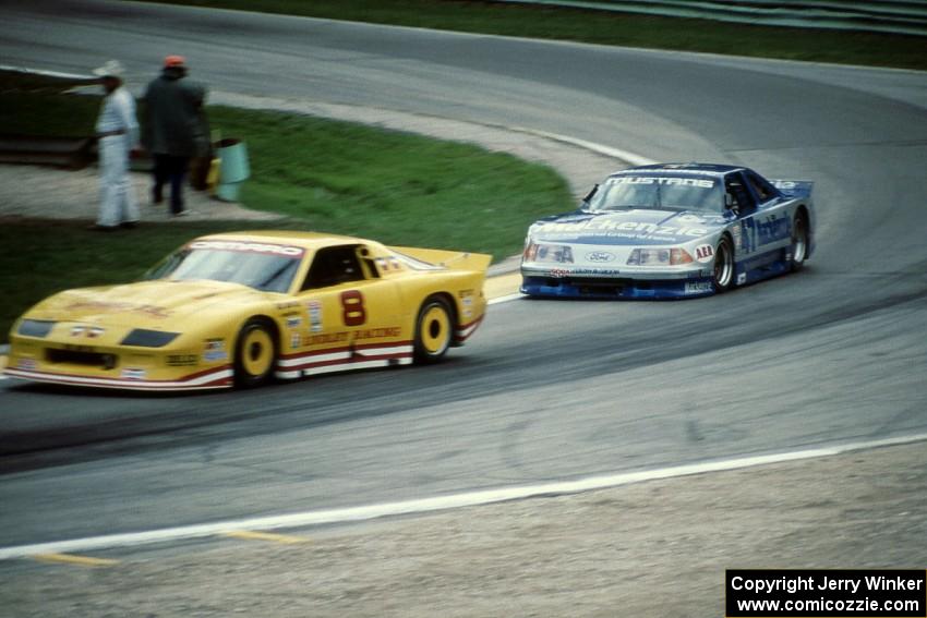 Les Lindley's Chevy Camaro and Ron Fellows' Ford Mustang