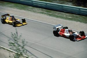 Eddie Cheever's Lola T-90/00/Chevy ahead of Bobby Rahal's Lola T-90/00/Chevy