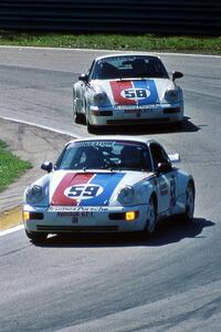 Hurley Haywood's and Don Knowles' Porsche 911 Turbos