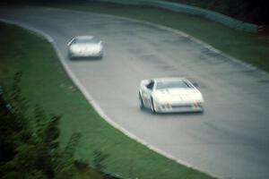 Paul Newman's Lotus Esprit X180R ahead of Jay Sperry's Chevy Corvette