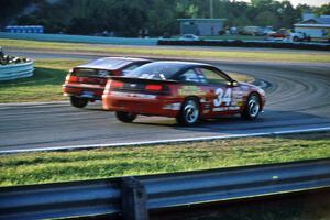 Norris Rancort's Honda CRX Si and Mitch Wright's Eagle Talon battle