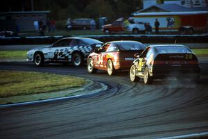 Mark Greenisen's Chevy Camaro, Mitch Wright's Eagle Talon and Bobby Wolf's Honda CRX Si