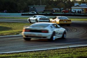 Bobby Carradine's Lotus Esprit X180R leads Shawn Hendricks' Chevy Corvette and Doc Bundy's Lotus Esprit X180R