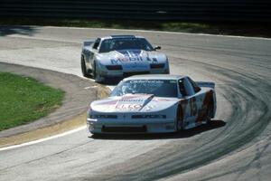 Chris Kneifel's Olds Cutlass Supreme and Bob Sobey's Chevy Camaro