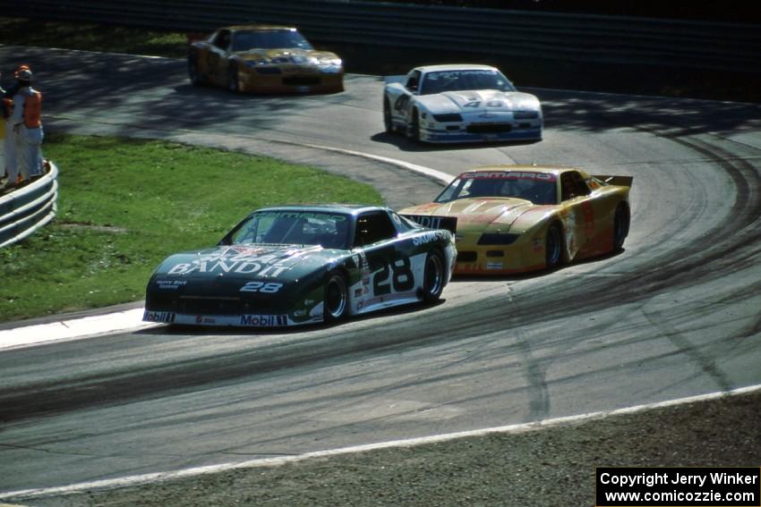 Jack Baldwin, Les Lindley, Jim Derhaag and Stu Hayner all in Chevy Camaros