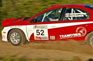 Doug Shepherd / Karen Wagner set up for a hard right-hander on SS3 in their Dodge SRT-4.