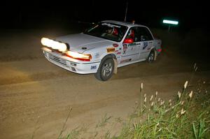 The '0' Mitsubishi Galant VR-4 of Todd Jarvey clears SS6.