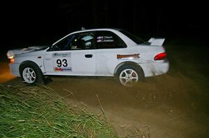 The Bob Olson / Conrad Ketelsen Subaru Impreza 2.5 RS blasts out of a 90-right on SS6.