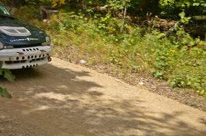 Chris Greenhouse / Don DeRose at speed on SS10 in their Plymouth Neon.