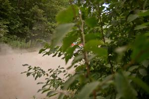 Robert Borowicz / Dave Parps at speed on SS10 in their Subaru WRX.