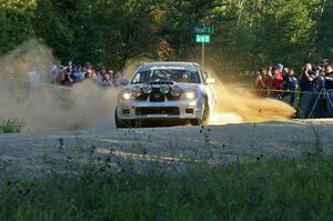 Piotr Wiktorczyk / Chrissie Beavis spray gravel at the spectator point on SS13.