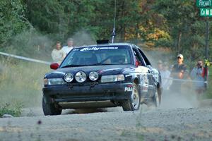 Silvio Alva / Ben Slocum pass the spectator location on SS13 in their Nissan Sentra SE-R.