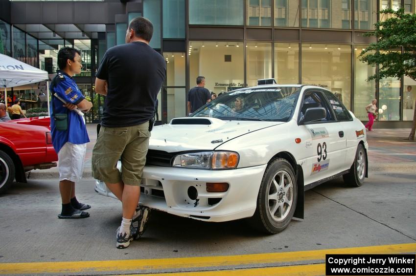 The Bob Olson / Conrad Ketelsen Subaru Impreza 2.5 RS on display on the Nicollet Mall(2).